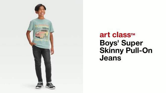 Boys' Super Skinny Pull-On Jeans - art class™, 2 of 5, play video
