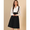 INSPIRE CHIC Women's High Waist Overall Corset Skater Suspender Dresses - 2 of 4