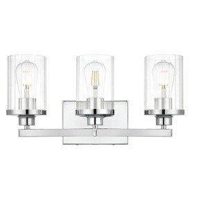 Elegant Lighting Saanvi 3 light Chrome and Clear Bath Sconce - 1 of 4