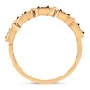 10K Rose Gold Flashed Silver Miracle-Set 1/4 Cttw Diamond 5-Stone Band Ring - 4 of 4