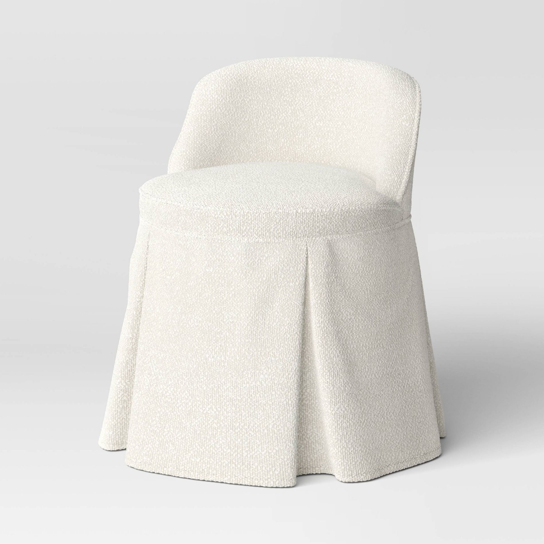 Teen Vanity Chair Mottled Boucle Snow - Threshold™ designed with Studio McGee