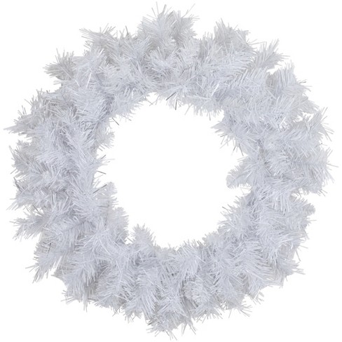 Northlight 24 Prelit Snow White Artificial Christmas Wreath - Clear Lights  : Target