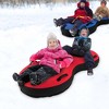 Costway 80" 2-Person Heavy-Duty Inflatable Snow Tube for Sledding with Pump Tow Strap Blue/Red - 4 of 4