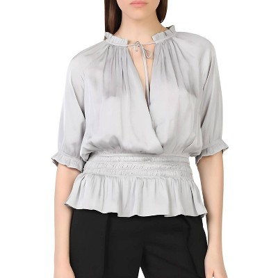 Women's 3/4 Sleeve Rouched Waist Top - current air