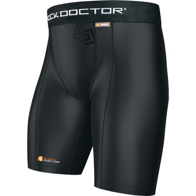 Shock Doctor Core Compression Shorts with Athletic Cup Pocket - Large - Black