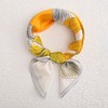 Anna-Kaci Women's Large Floral Print Square Ring Scarf with Soft Silky Fabric Lightweight Versatile Fashion Accessory - 3 of 3