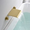 SUMERAIN Waterfall Tub Faucet Wall Mount Bathtub Faucet with  Rough-in Valve Brushed Gold Tub Filler - 3 of 4