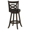 NicBex Swivel Bar Stools Set of 2,Faux Leather Counter Height Stools with Wooden Frame,Barstools for Kitchen Counter,Cappuccino & Black - 3 of 4