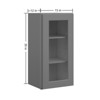 LOVMOR 15"W*12"D*30"H Plywood Kitchen Wall Cabinet without Glass in Shaker Grey - 2 of 4