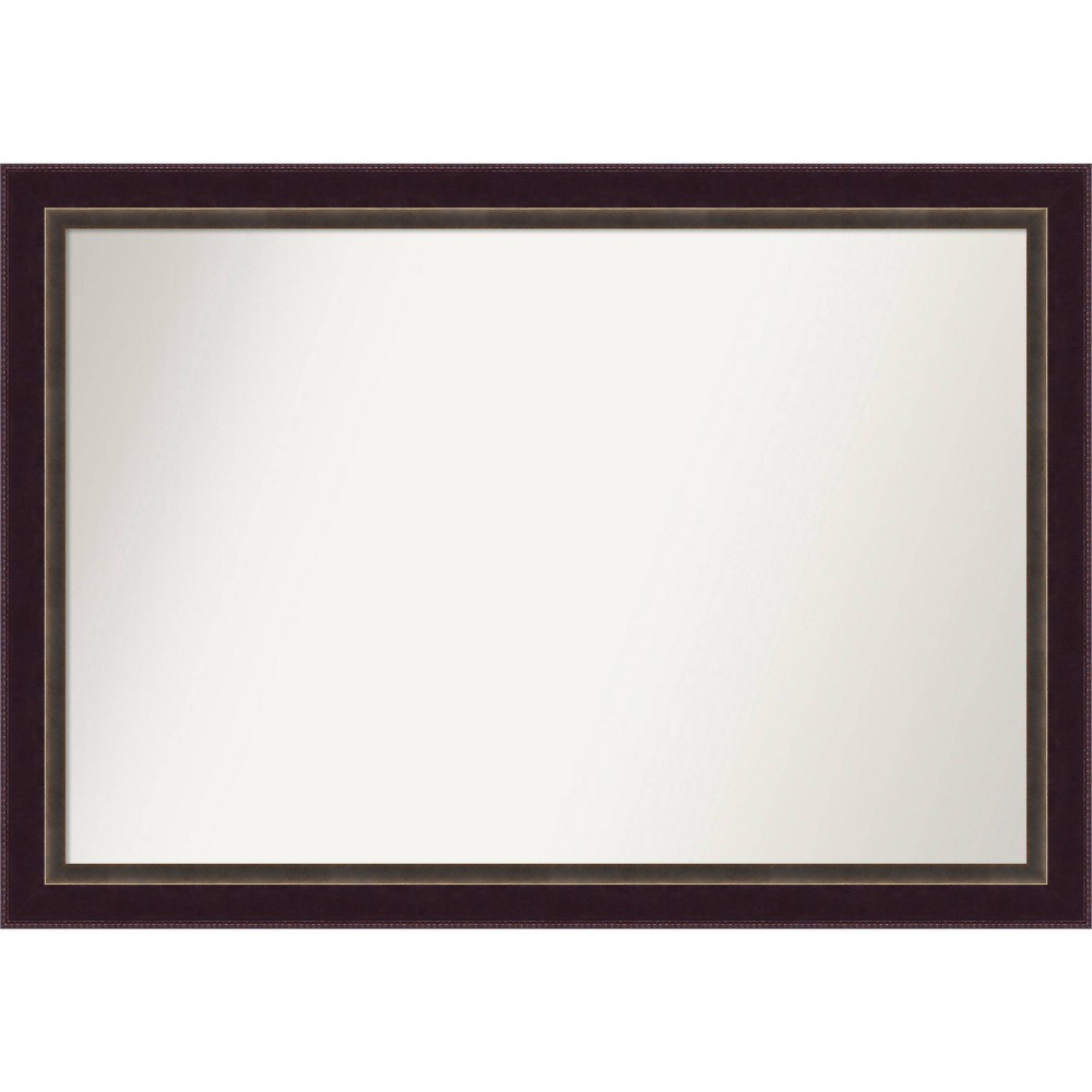 Photos - Wall Mirror 40" x 28" Non-Beveled Signore Bronze Wood Bathroom  - Amanti Ar