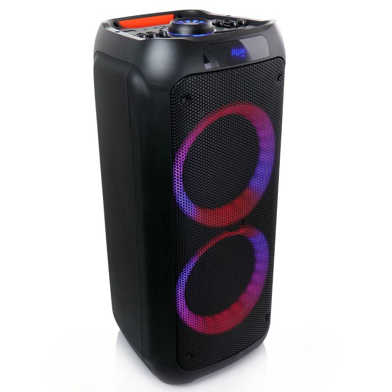 beFree Sound Dual 8 Inch Bluetooth Wireless Portable Party Speaker with Reactive Lights, 4 of 9