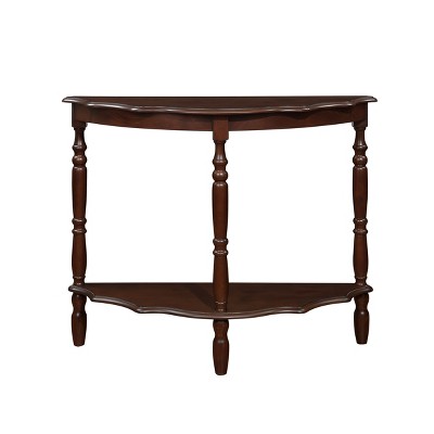 NicBex Half-Moon Console Table with Open Storage Shelf Modern Entryway Table with Wood Frame for Hallway,Living Room