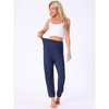 INSPIRE CHIC Women 2 Pcs Pajama Pants Soft Comfy Ankle Length Elastic Waistband With Pocket - 3 of 4