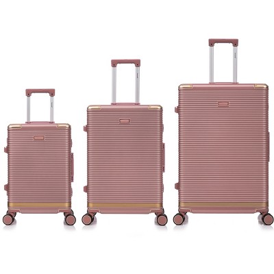 Vynxaria 3-Piece Luggage Set: 20/24/28 Inch PC+Aluminum Frame, Stylish Design with Password Lock for All Travel Needs