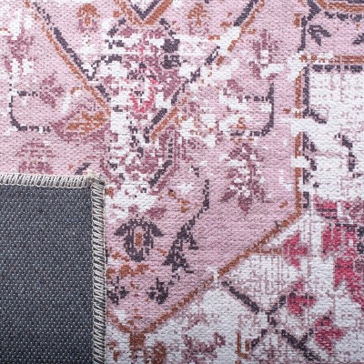Ivory and Rust Hand-Knotted Washable Square Rug