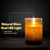 LumiPur XL 3.5"x5" Premium Design Series Glass Natural Glow Flameless LED Candle Gold - 3 of 4