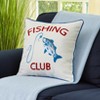 The Lakeside Collection Fishing Themed Embroidered Accent Pillows - 2 of 3