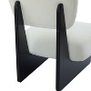 PAGED Modern Minimalist Accent Chair Set of 2 Living Room Chairs with Sturdy Wood Base Comfy Chair for Bedroom - 4 of 4