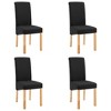 vidaXL Dining Chairs 4 pcs Black Fabric - 2 of 4