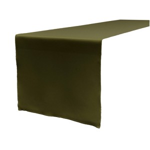 Slickblue 14"x108" Linen-Look Table Runner – Polyester Poplin, Wrinkle-Resistant, Serged Edge Finish, 41 Color Options - 1 of 3