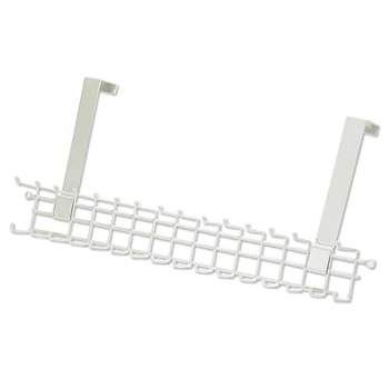 ClosetMaid Over the Door Durable Wire Rack with 16 Hooks for Men and Women Accessory Organizer, White