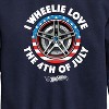 Boys' - Hot Wheels - I Wheelie Love 4th of July Graphic Long Sleeve Fleece Sweatshirt - 2 of 4