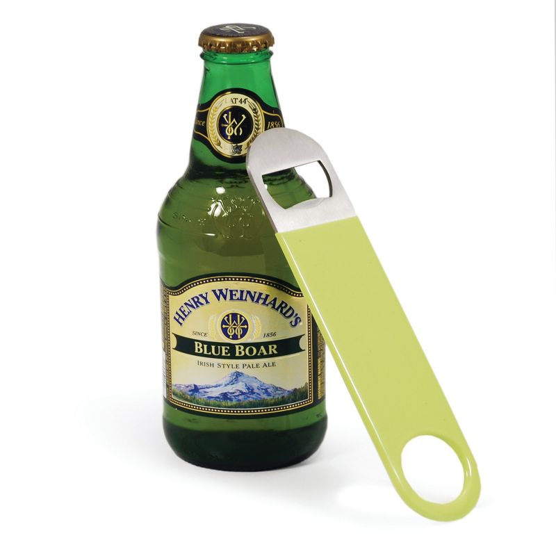 TrueBlade Bottle Opener - Easy Grip Heavy Duty Stainless Steel Flat Beer Bottle Opener, Bar Key for Bartender, Barware Tools - 9.75 inch, Green, 3 of 6