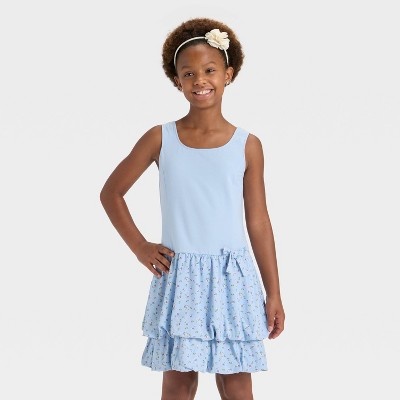 Girls' Bubble Hem Drop Waist Tank Dress - Cat & Jack™