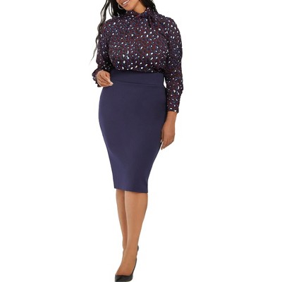 ELOQUII Women's Plus Size Neoprene Pencil Skirt