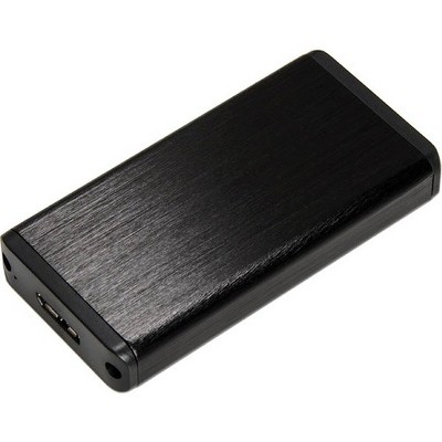 Sabrent EC-UKMS Drive Enclosure mini-SATA - USB 3.0 Host Interface External - Black - Aluminum