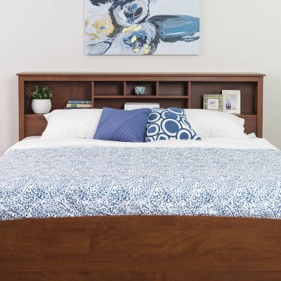 King bed deals with bookshelf headboard