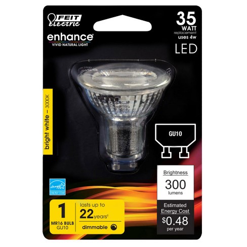 Ge 35w 3pk Gu10 Halogen Light Bulb White : Target