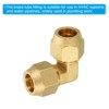 Unique Bargains Brass HVAC Flare 90 Degree Elbow Pipe Adapter Connectors with Nuts - 4 of 4