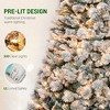 Aghana Digitals 7.5ft Flocked Artificial Christmas Tree with 500 Warm White Lights, 1530 Layered - 4 of 4