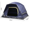 VisioGear Camping Tent 2/3/4 Person, Waterproof Windproof Double Layer with Rainfly, Easy Setup for Hiking, Navy Blue, 83.9"*58.3"*47.3" - 3 of 4
