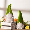 Melrose Mossy Terra Cotta Gnome (Set of 2) - 4 of 4