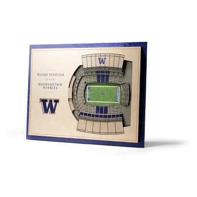 NCAA Washington Huskies 5-Layer Stadiumviews 3D Wall Art