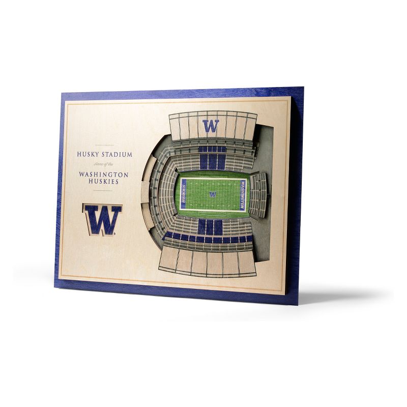 NCAA Washington Huskies 5-Layer Stadiumviews 3D Wall Art, 1 of 6