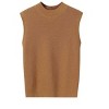 BLUEMING Sweater Vest for Women Summer Pullover Cap Sleeve Rib Knit Tops Mock Neck Sweater Tank Tops Sleeveless Summer Tops - 3 of 4