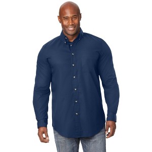 KingSize Men's Big & Tall Long Sleeve Wrinkle Free Sport Shirt - 1 of 4