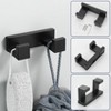 Itopfox 4 Piece Matte Black Bathroom Hardware Set Sturdy Screw Reinforced Towel Bar Holder Toilet Paper Holder Towel Hook Metal - 2 of 4