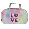Furry Front Duffle Bag in 300D Polyester w/Shiny Foil Handle and PVC Patch - 2 of 4