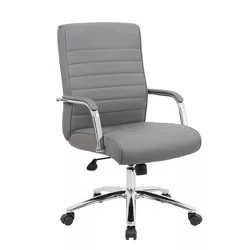 Executive Conference Chair Gray - Boss Office Products