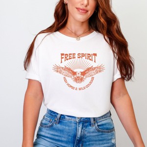 Simply Sage Market Free Spirit Distressed Eagle Garment Dyed Tee - 1 of 4