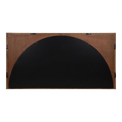Andover Light Brown Solid Wood Full-Length Arch Mirror