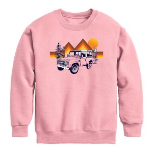 Boys' - Instant Message - Off Road Vehicle Stripes Graphic Long Sleeve Fleece Sweatshirt - 1 of 4