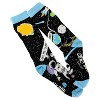 Crazy Dog T-Shirts Give Me Some Space Sock Funny Astronaut Footwear (Black) - Mens (7-12) - 2 of 4
