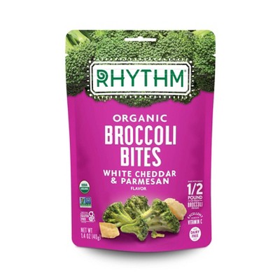 Rhythm White Cheddar & Parmesan Organic Broccoli Bites - 1.4oz