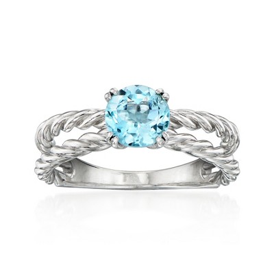 Ross-Simons 1.50 Carat Sky Blue Topaz Ring in Sterling Silver