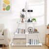 Bookcase, 4-Tier Ladder Bookshelf, A-Shaped Ladder Shelf Display, Ladder Shelf Storage Organizer for Living Room, Home Office - 2 of 4